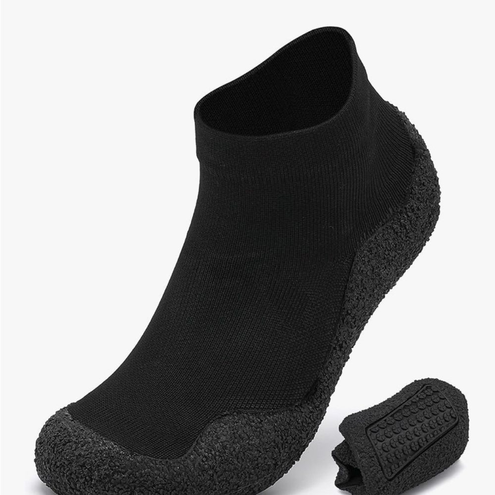 Sock, yoga workout shoes.